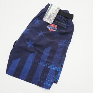 Zoot Men's Lined Running Shorts Size S Team USA Triathlon Blue Star 7" Ins NWT